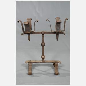 Paar spätgotische Kaminkerzenleuchter