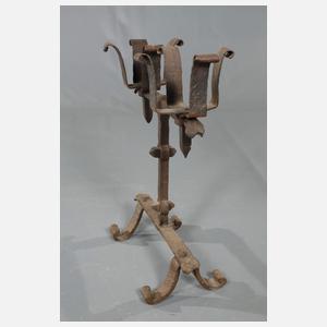 Paar spätgotische Kaminkerzenleuchter