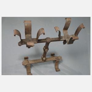 Paar spätgotische Kaminkerzenleuchter