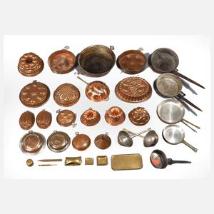 Großes Konvolut Küchenkupfer