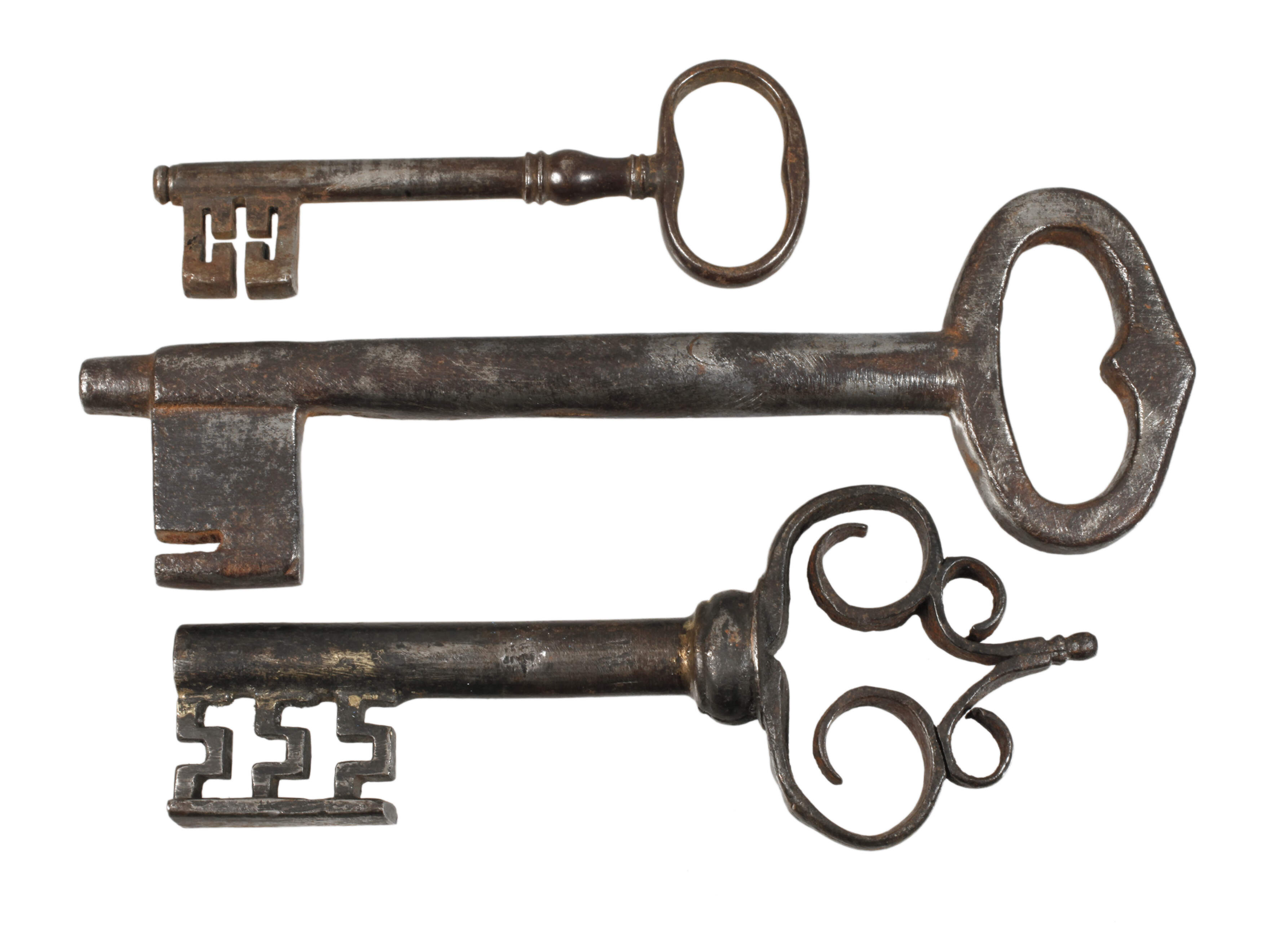 Drei historische Schlüssel