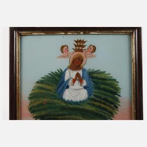 Bäuerliches Votivbild, Hinterglasmalerei 19. Jh.