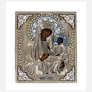 Marienikone im Silberoklad