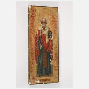 Zwei Ikonen mit Heiligenbildnissen