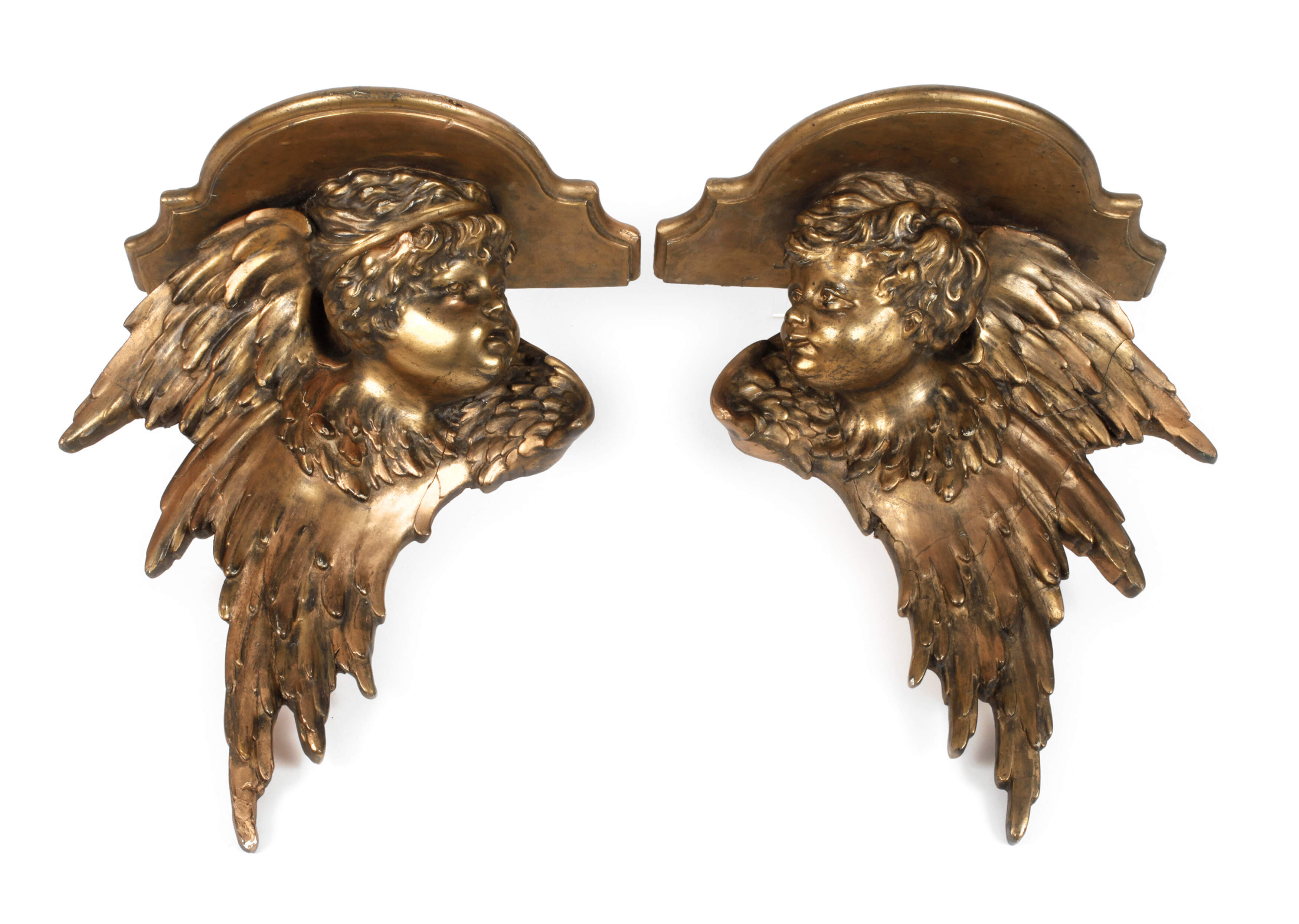 Paar figürliche Konsolen