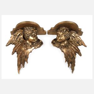 Paar figürliche Konsolen