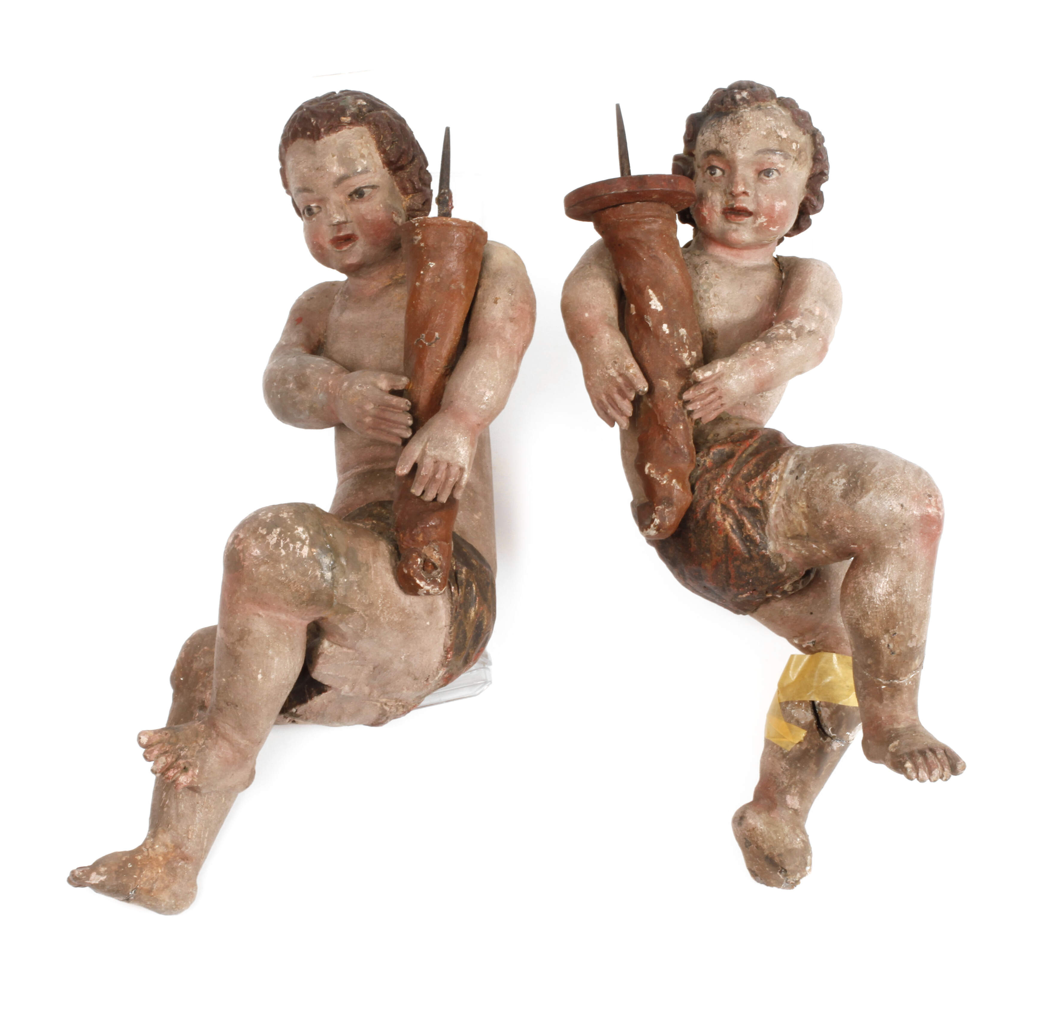 Paar barocke Leuchterengel