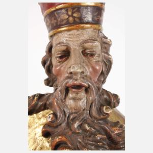 Geschnitzte Heiligenplastik