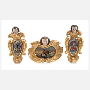 Drei barocke Supraporten