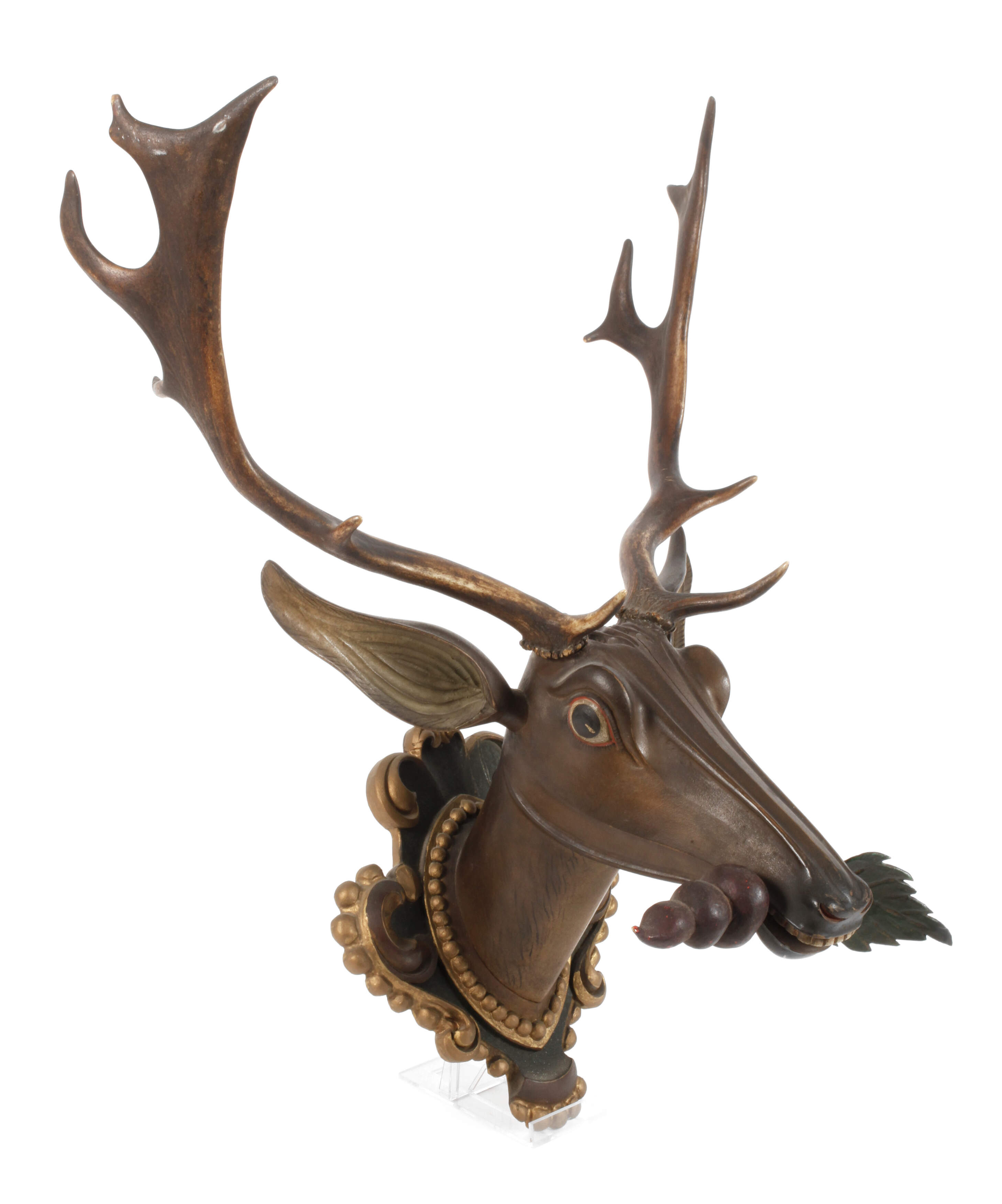 Geschnitzte Jagdtrophäe