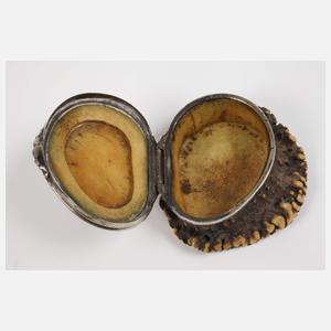 Pulverhorn und Schnupftabakdose