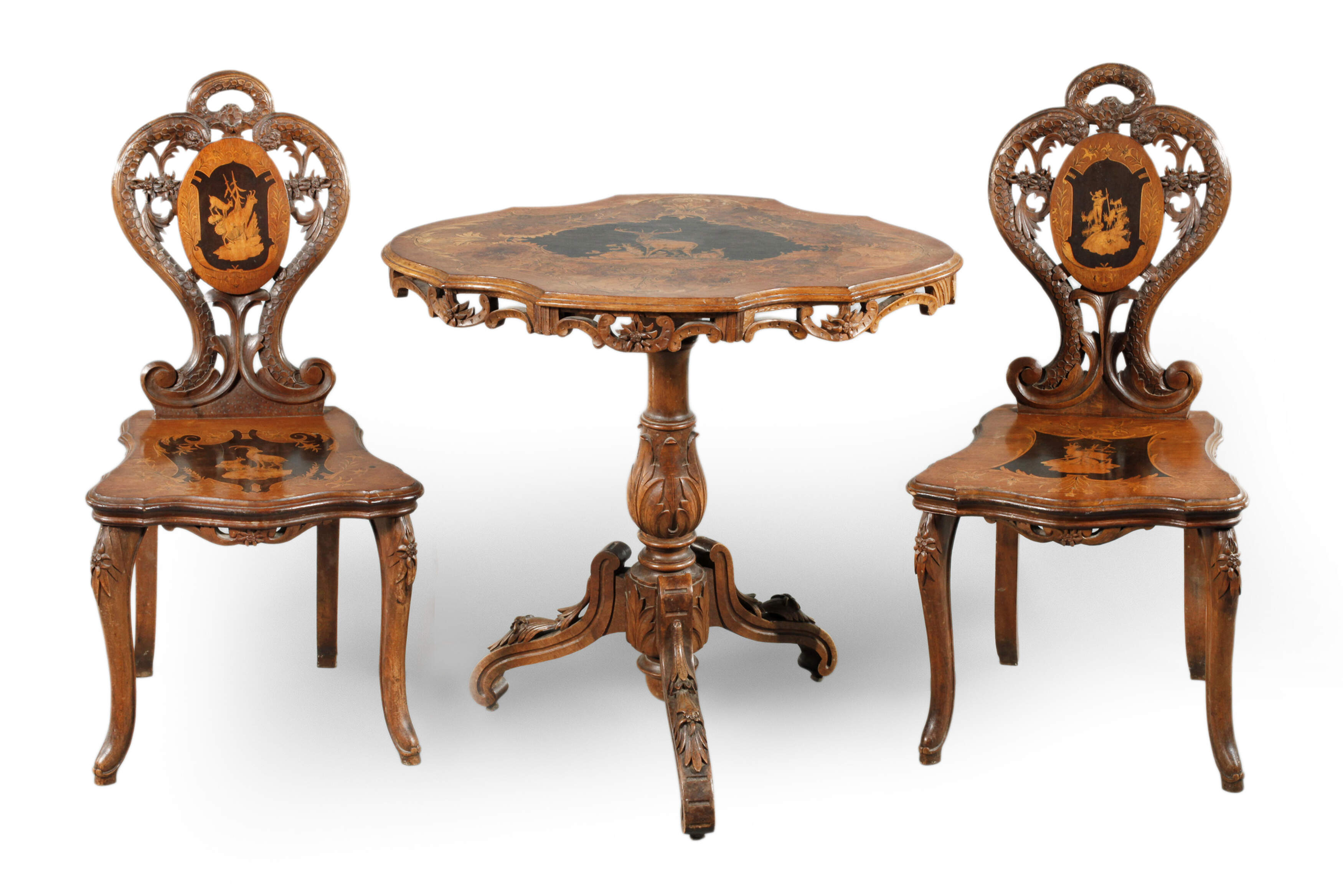 Albert Schild Interlaken, jagdliche Sitzgruppe