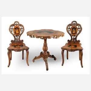 Albert Schild Interlaken, jagdliche Sitzgruppe