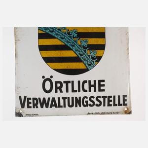 Emailleschild Sachsen
