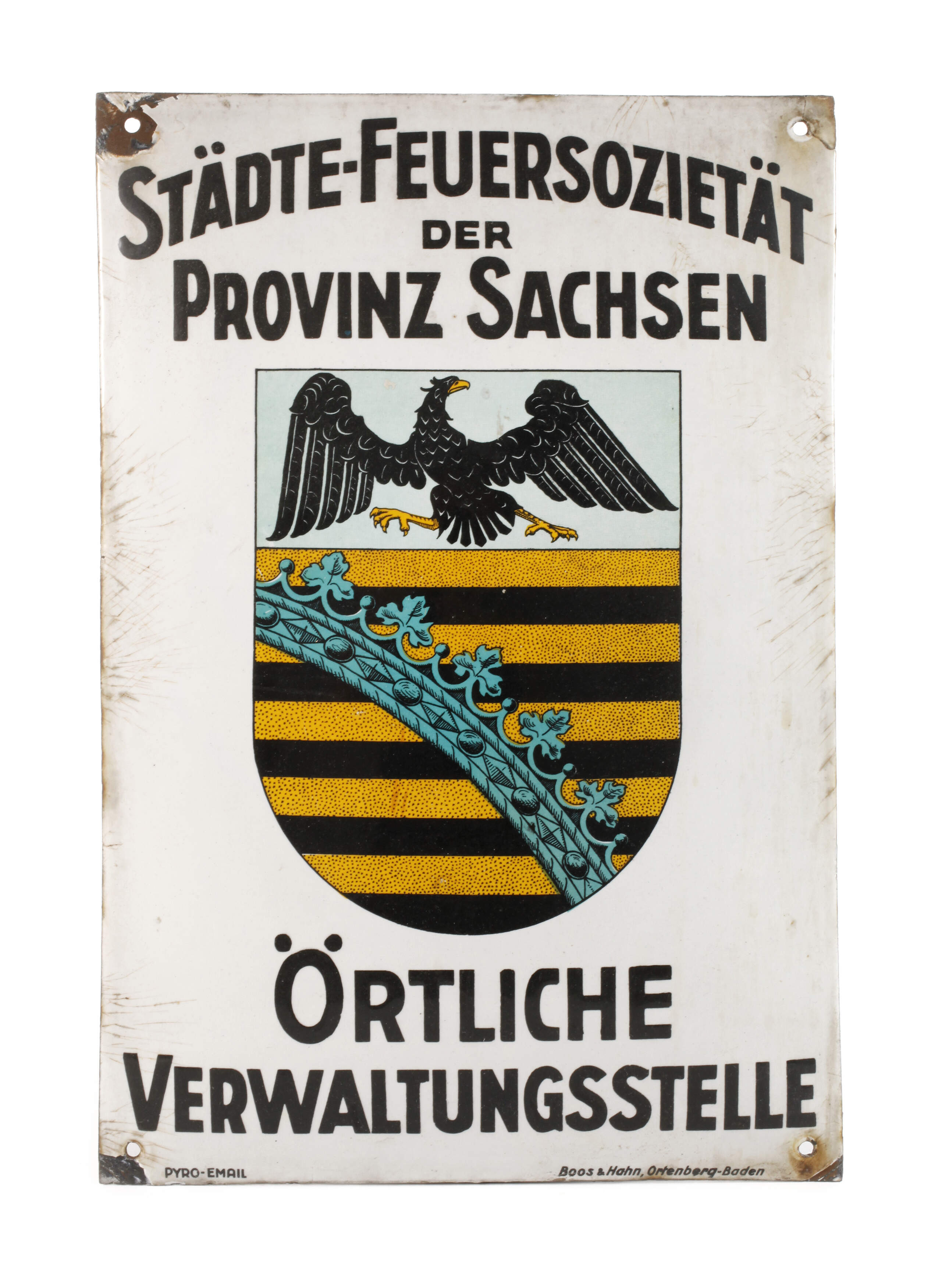 Emailleschild Sachsen