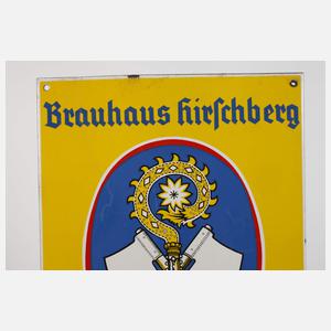 Emailleschild Brauhaus Hirschberg