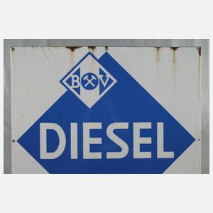 Emailleschild Diesel