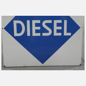 Emailleschild Diesel