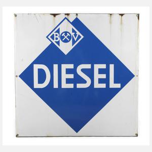Emailleschild Diesel