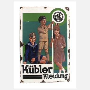 Emailleschild Kübler