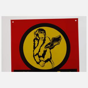 Emailleschild Mercedes Schuhe