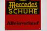 Emailleschild Mercedes Schuhe