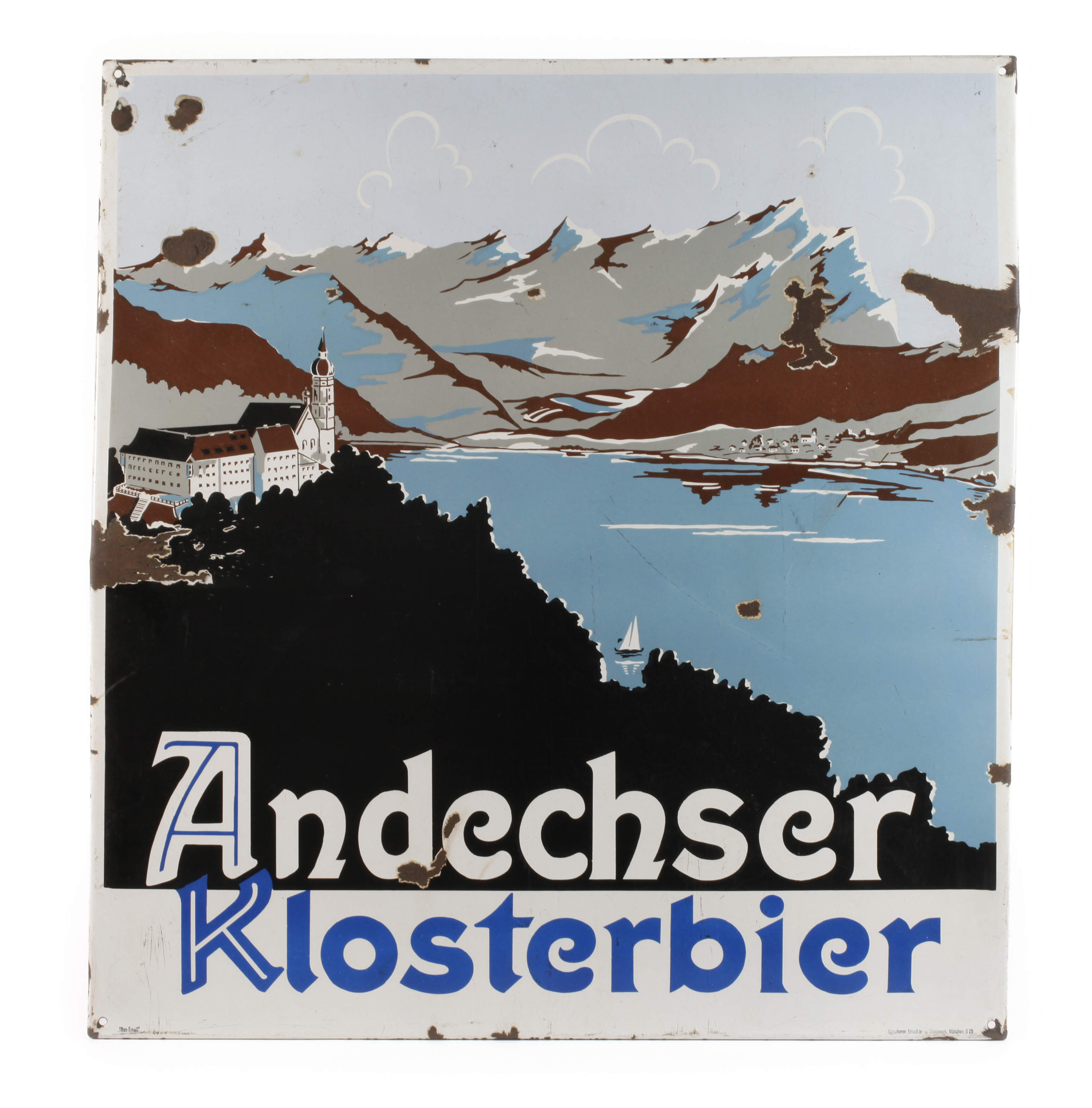 Großes Emailleschild