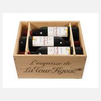 Sechs Flaschen Rotwein111