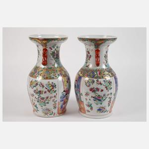 Paar Vasen Famille Rose