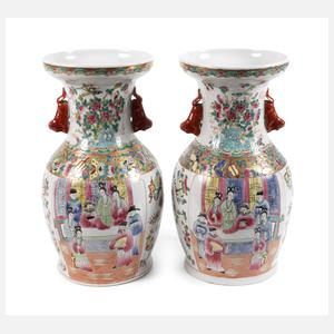 Paar Vasen Famille Rose