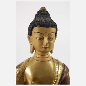 Bronzeplastik Buddha Shakyamuni