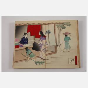 Fünf japanische Leporellos aus der Meiji Zeit