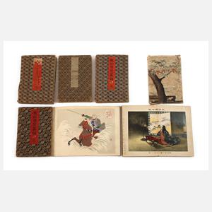 Fünf japanische Leporellos aus der Meiji Zeit