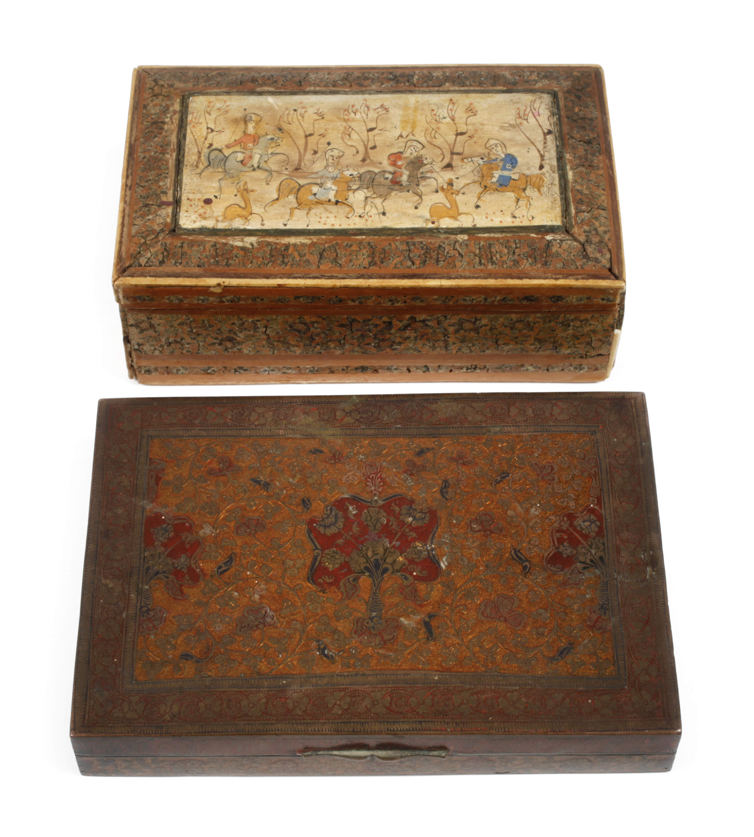 Zwei indopersische Schatullen