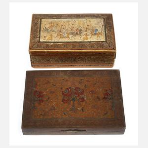 Zwei indopersische Schatullen