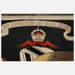 Seidenstickbild Kolonien