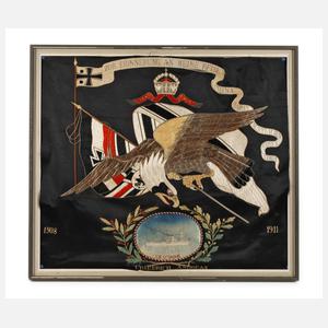 Seidenstickbild Kolonien