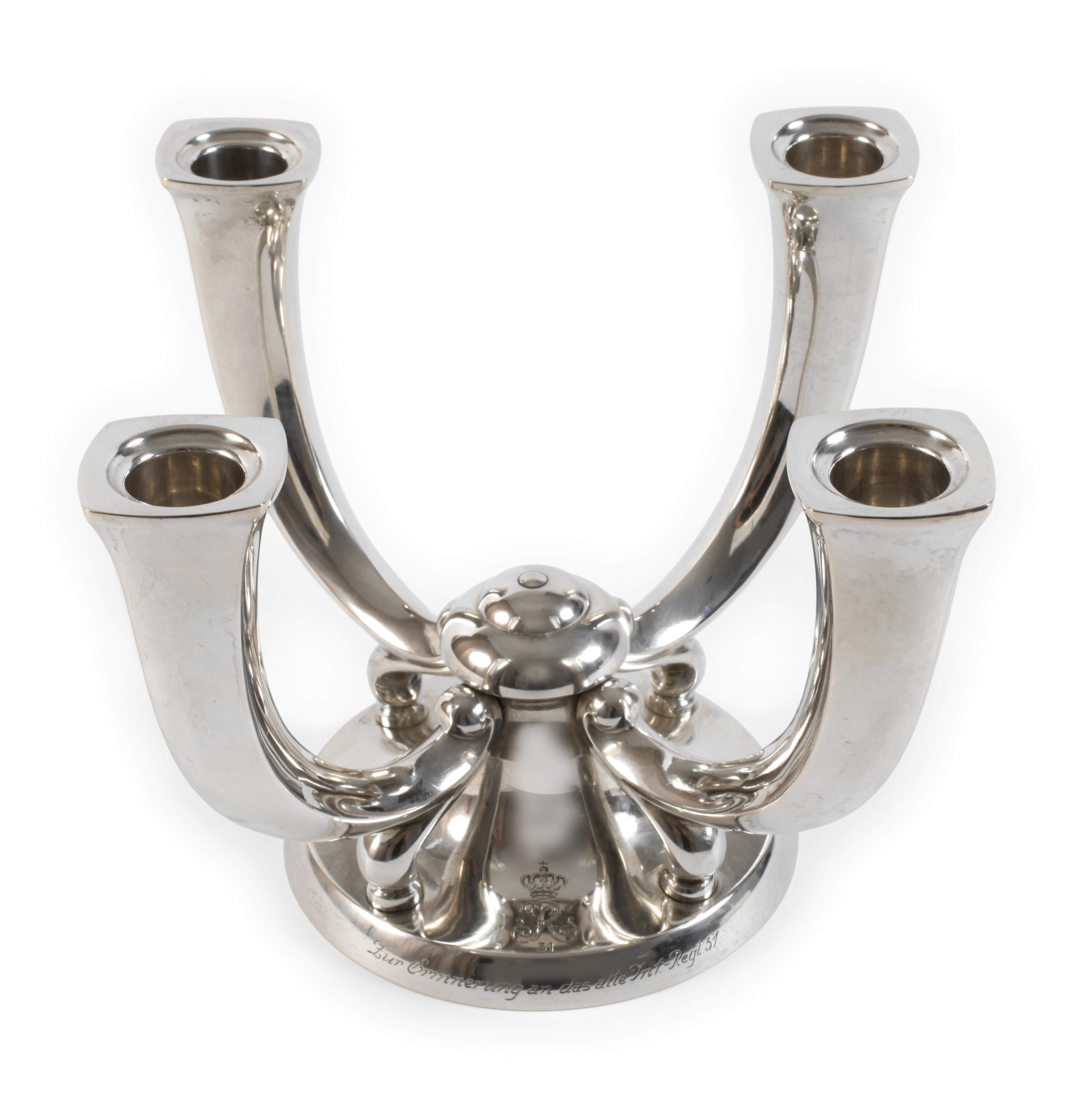 Offiziersgeschenk Silberleuchter