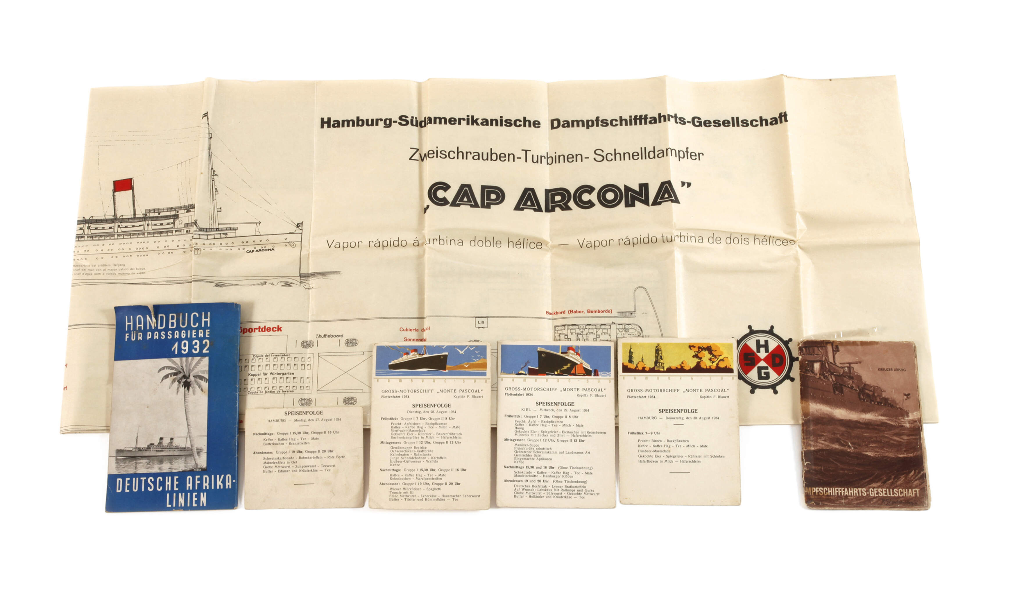 Kajütenplan Cap Arcona 1927