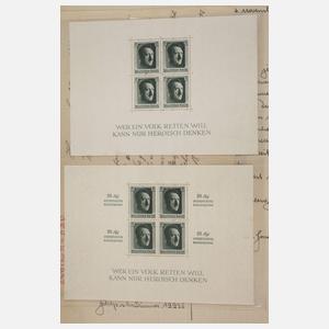 Konvolut Papiere, Belege und Feldpost 3. Reich