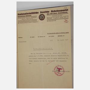 Konvolut Papiere, Belege und Feldpost 3. Reich