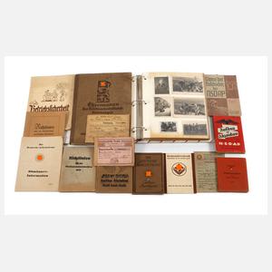 Konvolut Fotos und Papiere 3. Reich