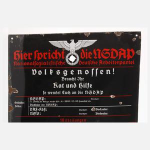 Emailleschild 3. Reich