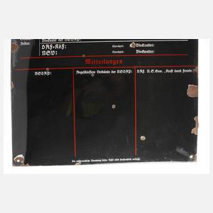 Emailleschild 3. Reich