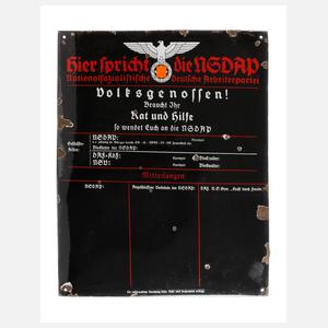 Emailleschild 3. Reich