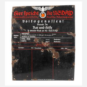 Emailleschild 3. Reich