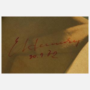 Amtsstubenbild mit Signatur Erich Honecker