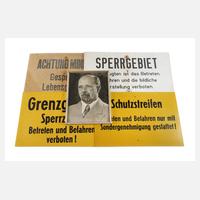 Vier Grenzschilder DDR111
