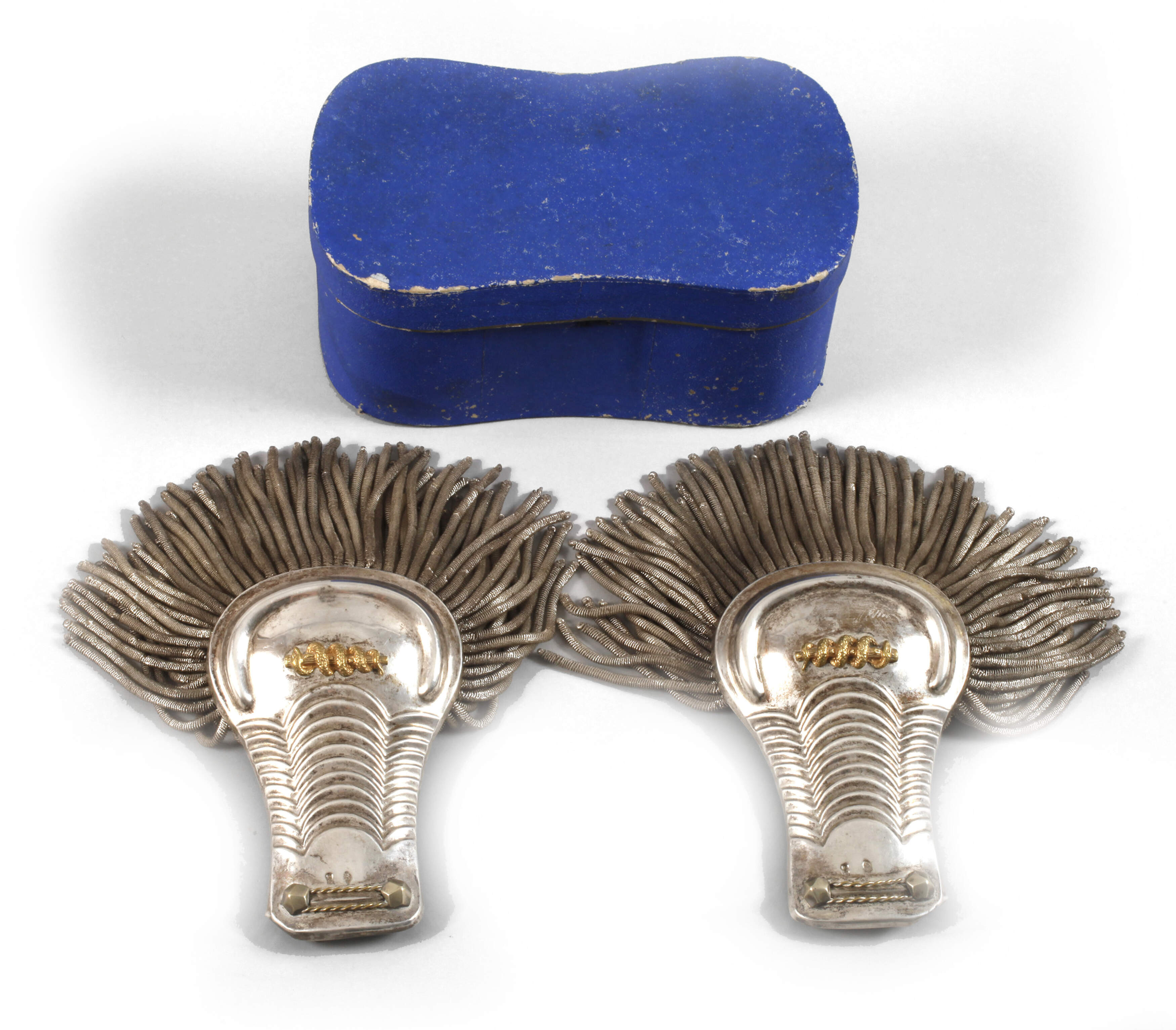 Paar Epauletten Italien, Silber