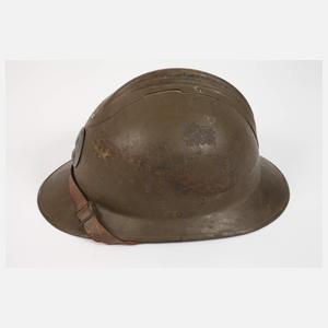 Stahlhelm und Helmauflage Frankreich